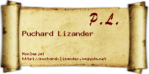 Puchard Lizander névjegykártya